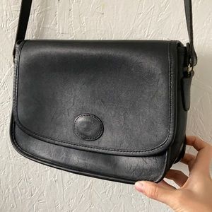 Michael Green | Vintage Black Leather Purse | Crossbody Bag